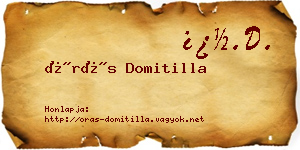 Órás Domitilla névjegykártya